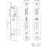 Корпус узкопрофильного Fuaro (Фуаро) замка с защелкой 4916-35/92 CP (хром)