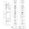 Корпус узкопрофильного Fuaro (Фуаро) замка с роликовой защёлкой 5116-25 CP (хром)