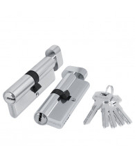 Цилиндровый механизм Fuaro (Фуаро) с вертушкой 200 ZM 60 mm (25+10+25) CP хром 5 кл.