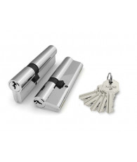 Цилиндровый механизм Fuaro (Фуаро) 100 CA 60 mm (25+10+25) CP хром 3 кл.