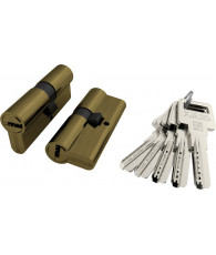 Цилиндровый механизм Fuaro (Фуаро) R600/60 mm (25+10+25) AB бронза 5 кл.