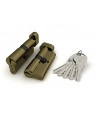 Цилиндровый механизм Fuaro (Фуаро) с вертушкой R302/70 mm (30+10+30) AB бронза 5 кл.