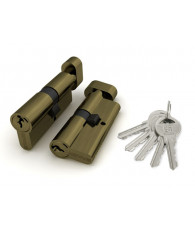 Цилиндровый механизм Fuaro (Фуаро) с вертушкой 100 ZM 70 mm (30+10+30) AB бронза 5 кл.