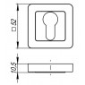 Накладка под Punto (Пунто) цилиндр ET QR GR/CP-23 графит/хром