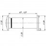 DVZ5, глазок, Fuaro (Фуаро) 25/180/70x125 (оптика стекло, угол обзора 180) CP Хром (old)